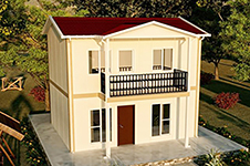 86 Metrekare İki Katlı Prefabrik